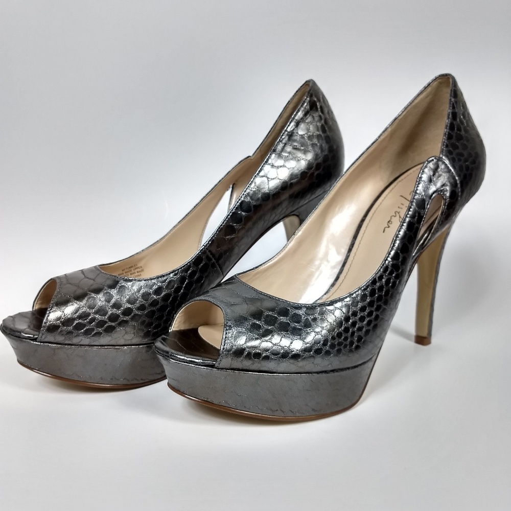 Marc Fisher open toe 5" heels sz8.5M platform sole